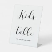 Elegante zwart-wit Kinder tafel Reclamebord Met Voetstuk (Voorkant)