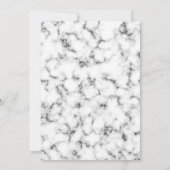 Elegante zwart-wit marmeren textuur bar mitswa kaart (Achterkant)