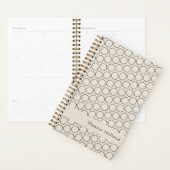 Elegante zwart wit mid-eeuw moderne aangepaste naa planner (Display)