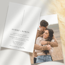 Elegante zwart-wit minimale eenvoudige foto bruilo