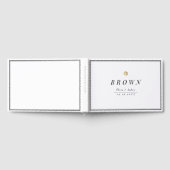 Elegante zwart-wit minimalistische bruiloft gastenboek (Volledig)