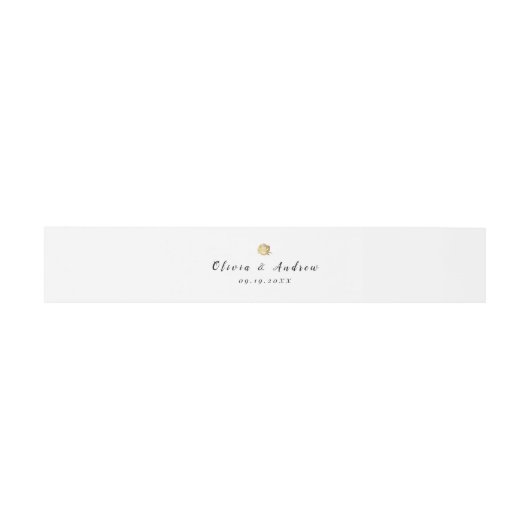 Elegante zwart-wit minimalistische bruiloft uitnodigingen wikkel (Vlak)