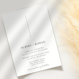 Elegante zwart-wit minimalistische eenvoudige brui kaart