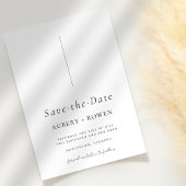 Elegante zwart wit minimalistische eenvoudige foto save the date