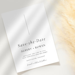 Elegante zwart wit minimalistische eenvoudige foto save the date