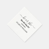 Elegante zwart-wit minimalistische genderonthullin servet (Hoek)