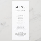 Elegante zwart-wit minimalistische I Flat Menu (Voorkant)