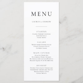 Elegante zwart-wit minimalistische I Flat Menu