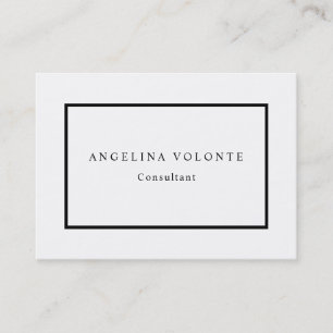 Elegante zwart-wit minimalistische Plain Modern Visitekaartje