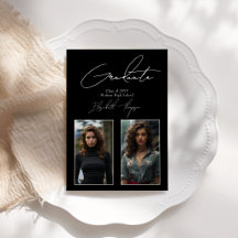 Elegante zwart-wit moderne Afstuderen foto