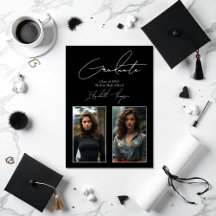 Elegante zwart-wit moderne Afstuderen foto