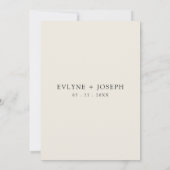 Elegante zwart-wit moderne Boho Chic bruiloft Kaart (Achterkant)