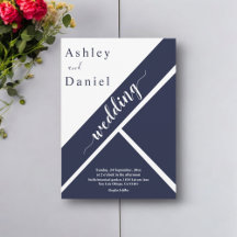 Elegante zwart-wit moderne delicate bruiloft