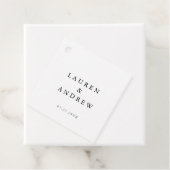 Elegante zwart-wit moderne klassieke minimalist bedankjes labels (In situ)