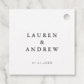 Elegante zwart-wit moderne klassieke minimalist bedankjes labels (Achterkant)