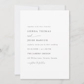 Elegante zwart-wit moderne minimale scriptfoto kaart (Voorkant)