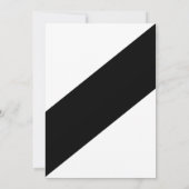 Elegante Zwart-Wit Moderne Trouwdag Kaart (Achterkant)