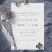 Elegante zwart-wit monogram bruiloft kaart