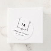 Elegante zwart-wit Monogram Gift Labels (In situ)