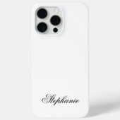 Elegante zwart-wit Monogram Naam Case-Mate iPhone Case (Achterkant)