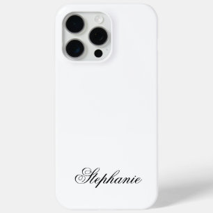 Elegante zwart-wit Monogram Naam iPhone 15 Pro Max Hoesje