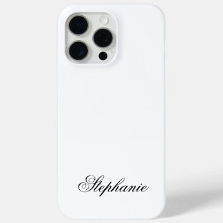 Elegante zwart-wit Monogram Naam iPhone 15 Pro Max Hoesje