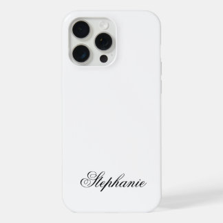 Elegante zwart-wit Monogram Naam iPhone 15 Pro Max Case