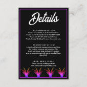 Elegante zwart-wit neon gras herfst bruiloft informatiekaartje (Voorkant)