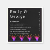 Elegante zwart-wit neon gras herfst bruiloft servet (Voorkant)