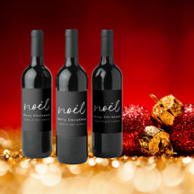 Elegante zwart-wit "Noel" kerstvakantie