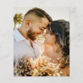 Elegante zwart-wit overlay foto bruiloft uitnodige (Achterkant)