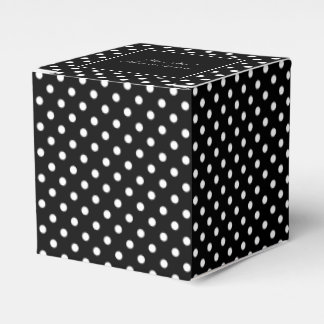 Elegante zwart & wit polkadot bruiloft gunst dozen bedankdoosjes
