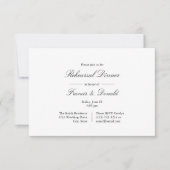 Elegante zwart wit repetitie diner uitnodigingen (Voorkant)