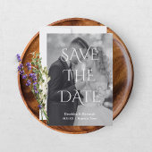Elegante Zwart & Wit Save The Date Foto