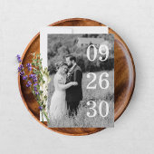 Elegante Zwart & Wit Save The Date Foto