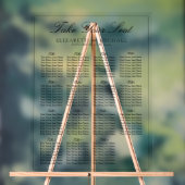 Elegante zwart-wit script bruiloft zitplaatsen acryl bord (Neutraal)