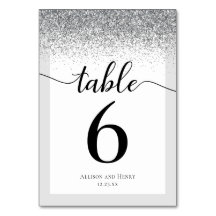 Elegante zwart wit script glitter bruiloft