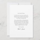 Elegante zwart-wit scriptuur trouwfoto bedankkaart (Achterkant)