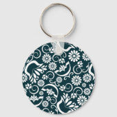 Elegante zwart-wit sleutelhanger (Voorkant)