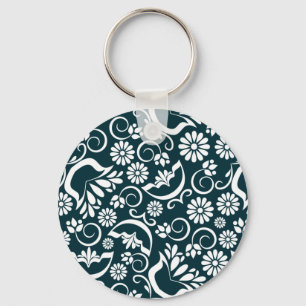 Elegante zwart-wit sleutelhanger