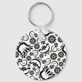 Elegante zwart-wit sleutelhanger (Voorkant)