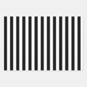 Elegante zwart-wit streep inpakpapier vel (Voorkant)