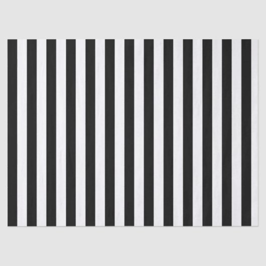 Elegante zwart-wit streep tissuepapier (Voorkant)