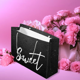 Elegante zwart-wit Sweet Valentijns Groot Cadeauzakje