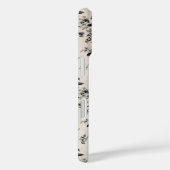 Elegante zwart-wit toile rode monogram Case-Mate iPhone case (Achterkant / Rechts)