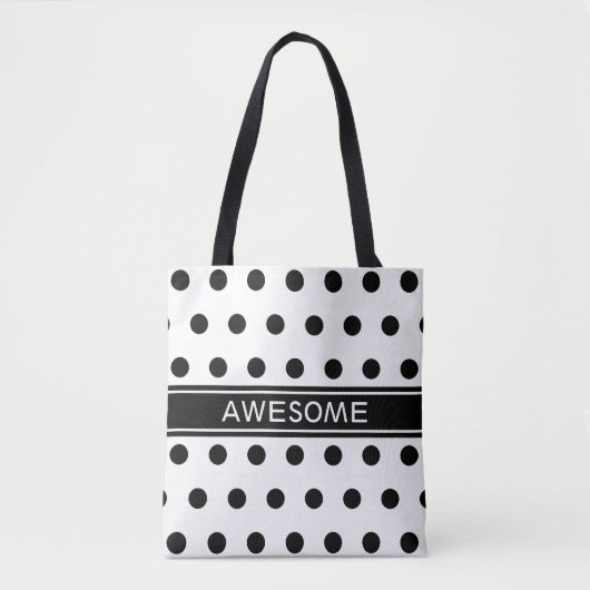 Elegante zwart & wit tote bag (Voorkant)