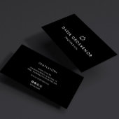 Elegante zwart-wit transparante Logo Visitekaartje