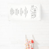 Elegante zwart-wit trouwbar menu banner (Insitu)
