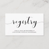 Elegante zwart-wit trouwkaart informatiekaartje (Voorkant)