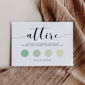 Elegante zwart-wit trouwkleding informatiekaartje